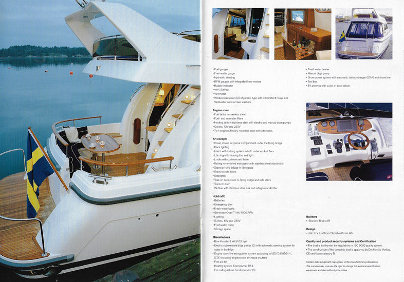 Storebro Royal Cruiser 465 Biscay Specification Brochure - 2003