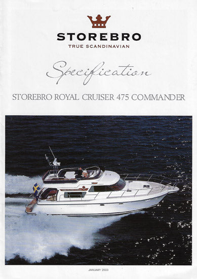 Storebro Royal Cruiser 475 Commander Specification Brochure - 2003