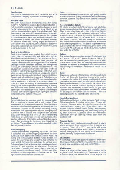 Hallberg-Rassy 37 Specification Brochure