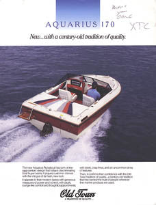 Old Town Aquarius 170 Brochure