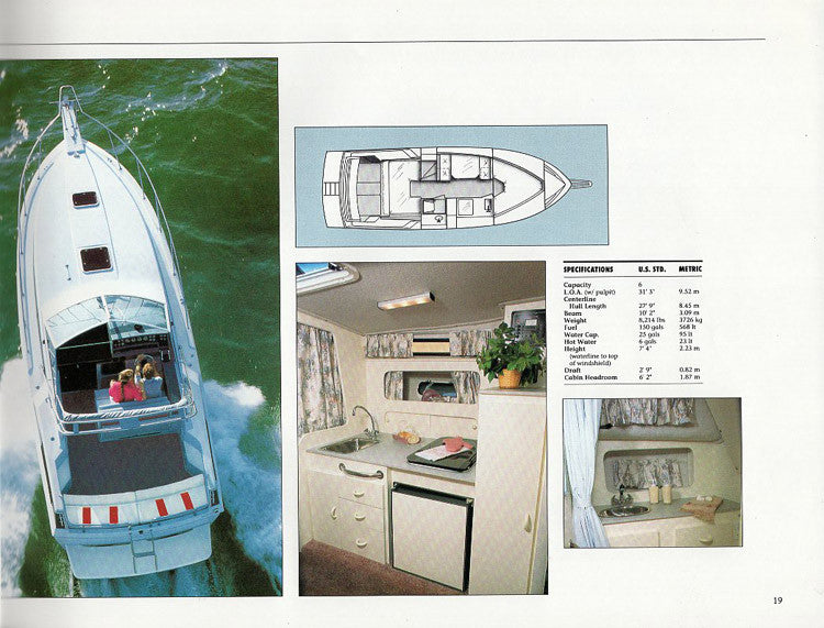 Chris Craft 1990 Sport / Fishing Boat Brochure / Catalog