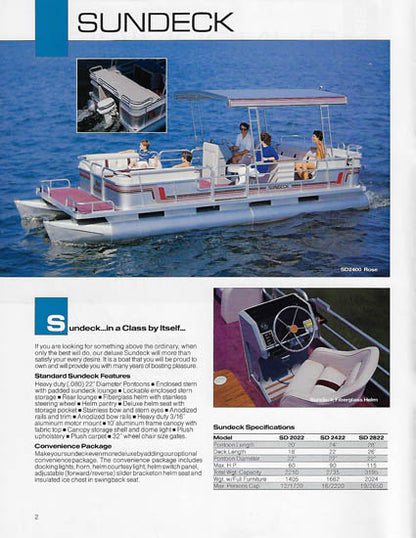 Sea Nymph 1988 Suncruiser Brochure