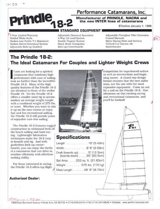 Prindle 18-2 Specification Brochure