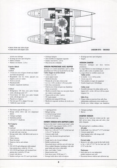 Lagoon 570 Specification Brochure