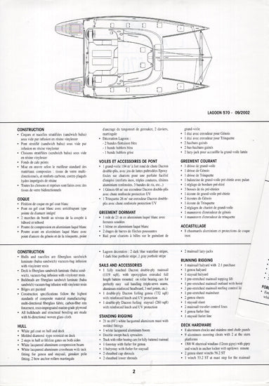 Lagoon 570 Specification Brochure