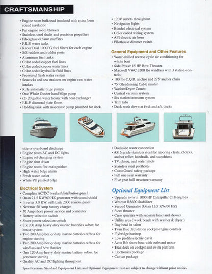 Hampton 680 Pilothouse Motor Yacht Brochure