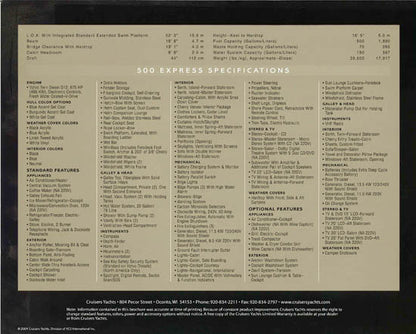 Cruisers 500 Express Preliminary Brochure