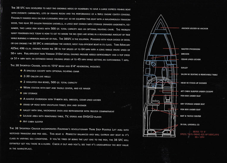 Fountain 38 Sportfish Cruiser Brochure