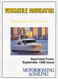 Navigator 46 Classic Motorboating & Sailing Magazine Reprint Brochure