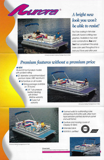 Aurora 1997 Pontoon Brochure