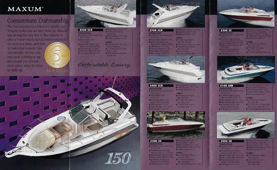 Maxum 1995 Full Line Brochure