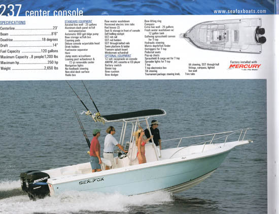 Sea Fox 2004 Brochure – SailInfo I boatbrochure.com