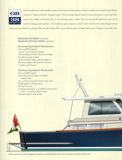 Grand Banks Eastbay 38 HX Brochure