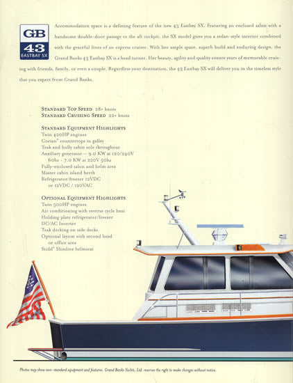 Grand Banks Eastbay 43SX Brochure