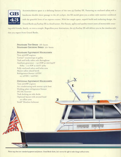 Grand Banks Eastbay 43SX Brochure