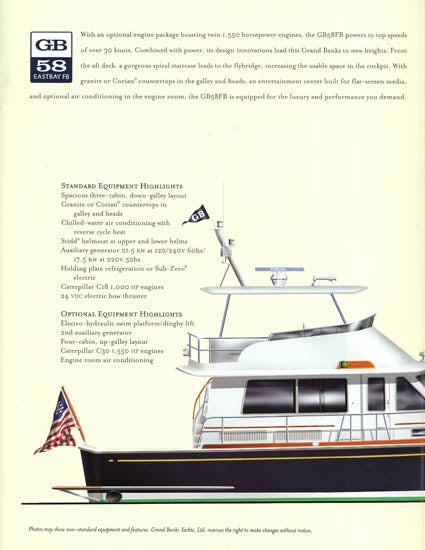 Grand Banks Eastbay 58FB Brochure
