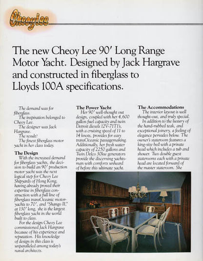 Cheoy Lee 90 Motor Yacht Brochure
