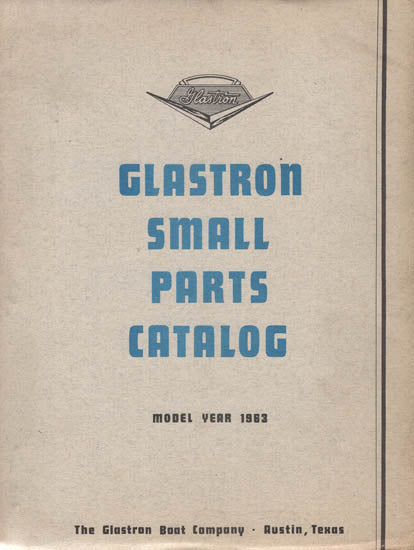 Glastron 1963 Small Parts Catalog