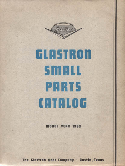 Glastron 1963 Small Parts Catalog - Rare