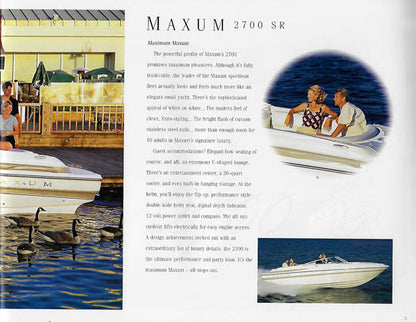 Maxum 1997 Sport Boats Brochure