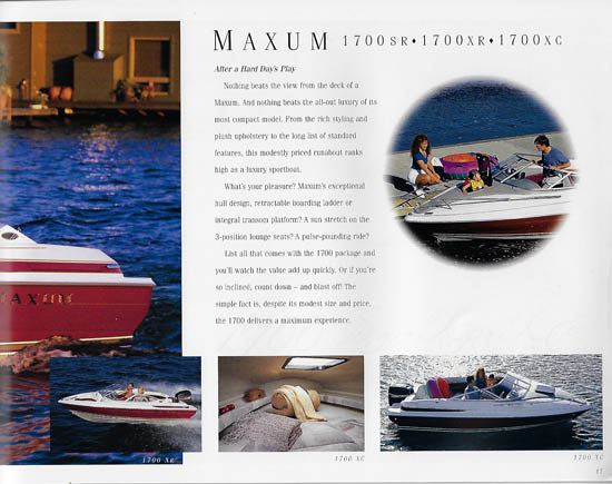 Maxum 1997 Sport Boats Brochure