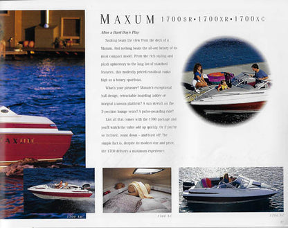 Maxum 1997 Sport Boats Brochure