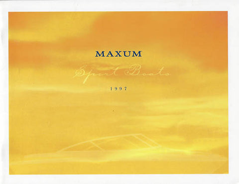 Maxum 1997 Sport Boats Brochure