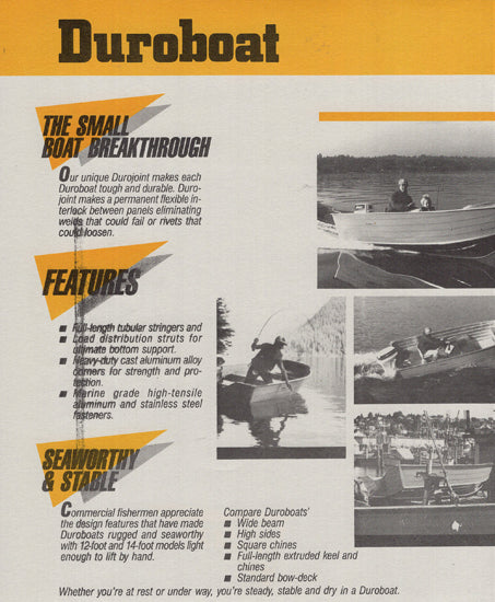 Duroboat 1980s Brochure