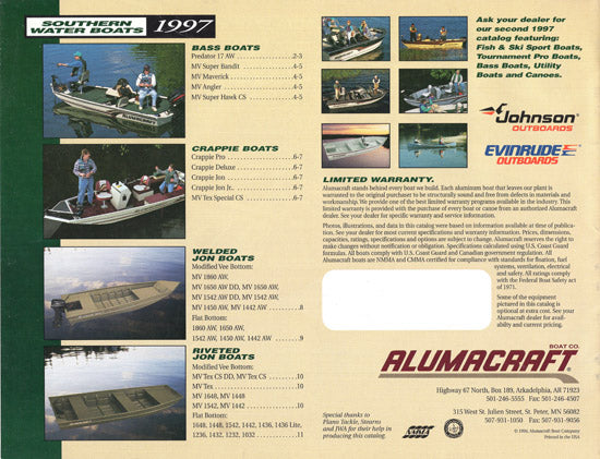 Alumacraft 1997 Brochure – SailInfo I boatbrochure.com