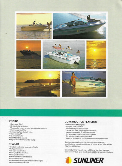 Sunliner 1988 Brochure