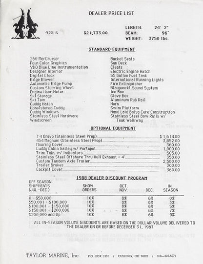 Taylor 1980s Brochure
