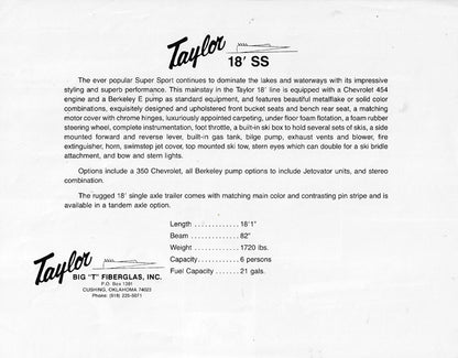 Taylor 18SS Brochure