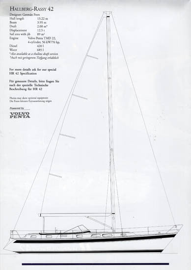Hallberg-Rassy 42 Poster Brochure