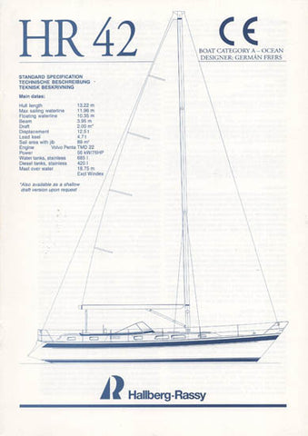 Hallberg-Rassy 42 Specification Brochure