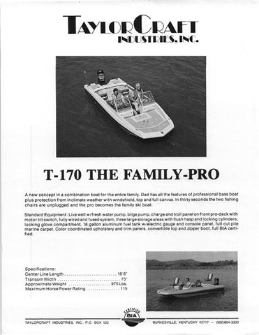 TaylorCraft T-170 The Family Pro Brochure