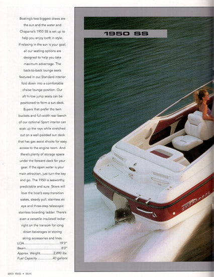 Chaparral 1996 SS Sport Boats Brochure