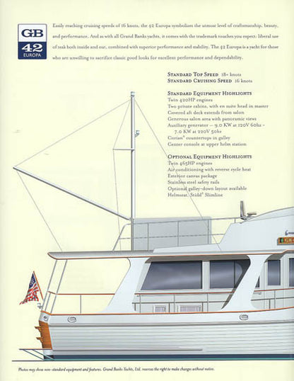 Grand Banks 42 Europa Brochure