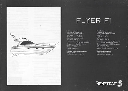 Beneteau Flyer F1 Specification Brochure
