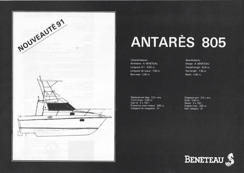 Beneteau Antares 8.05 Specification Brochure
