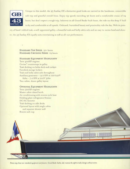 Grand Banks Eastbay 43EX Brochure