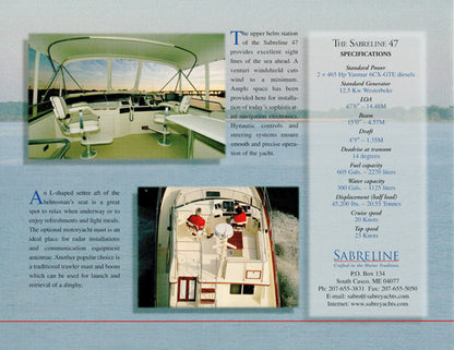 Sabreline 47 Brochure