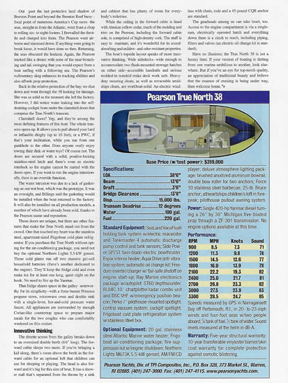 Pearson True North 38 Motorboating Magazine Reprint