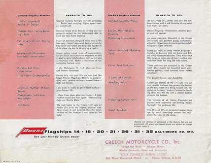 Owens 1956 Speedship Poster Brochure
