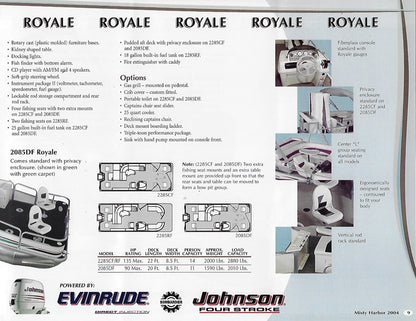 Misty Harbor 2004 Pontoon Brochure