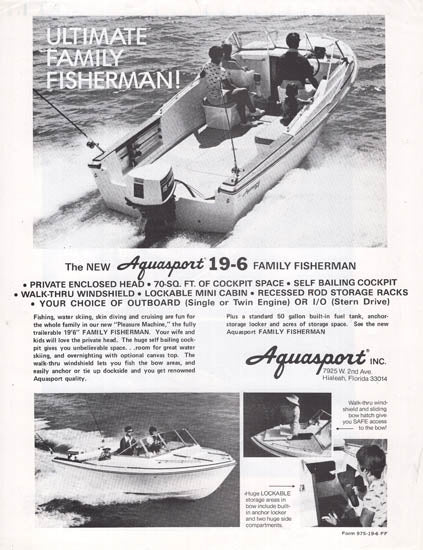 Aquasport 19-6 Family Fisherman Brochure