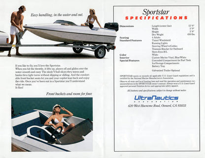 Ultranautics Sportstar Brochure