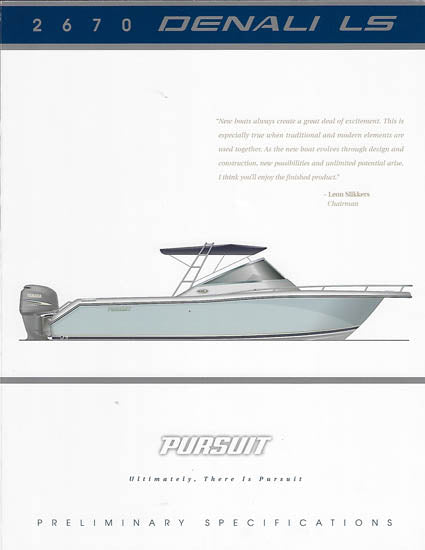 Pursuit 2670 Denali LS Brochure