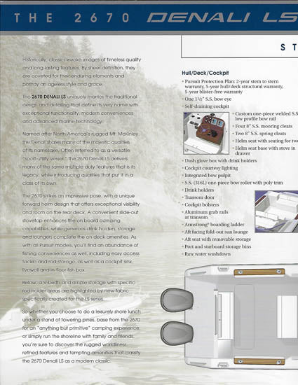 Pursuit 2670 Denali LS Brochure