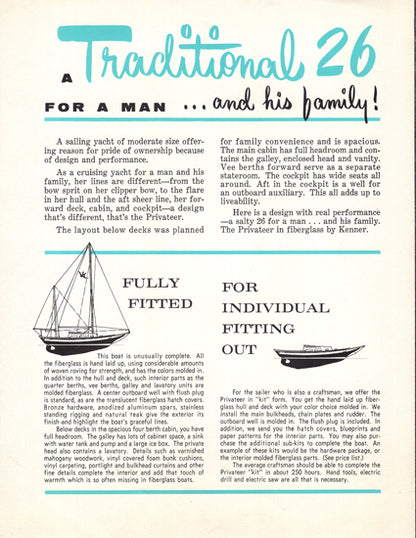 Kenner Privateer 26 Preliminary Brochure