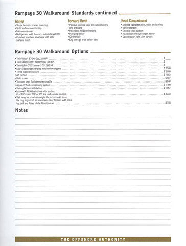 Rampage 30 Walkaround Specification Brochure